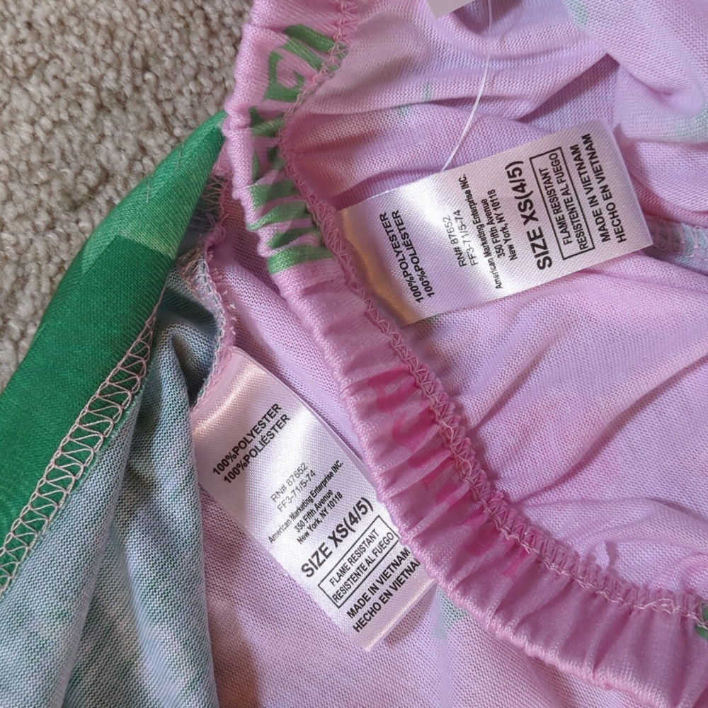 Wicked Pink and Green Short Sleeve Kids Pajama Set - Picture 7 of 7